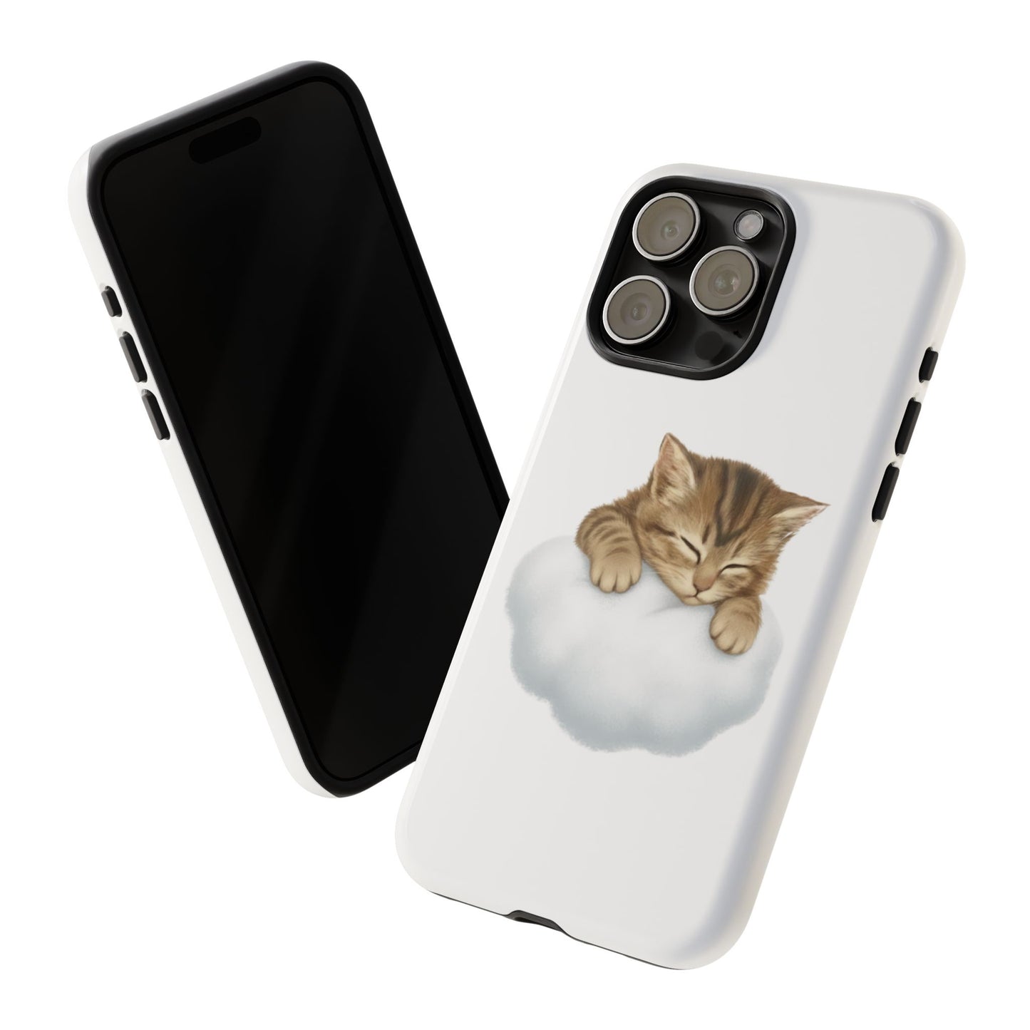 Kitten on Clouds Tough Phone Case | Shockproof Protective Phone Case