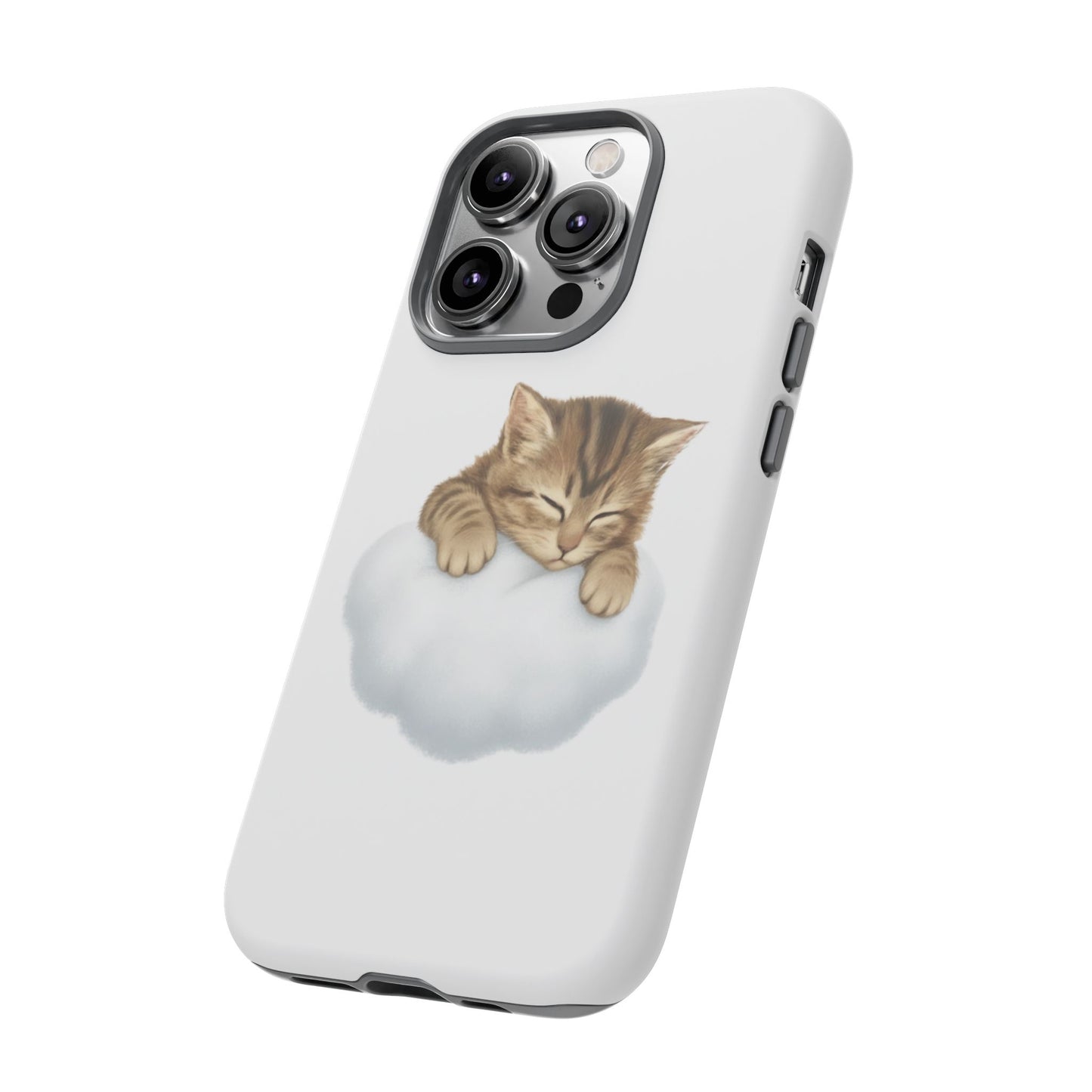 Kitten on Clouds Tough Phone Case | Shockproof Protective Phone Case