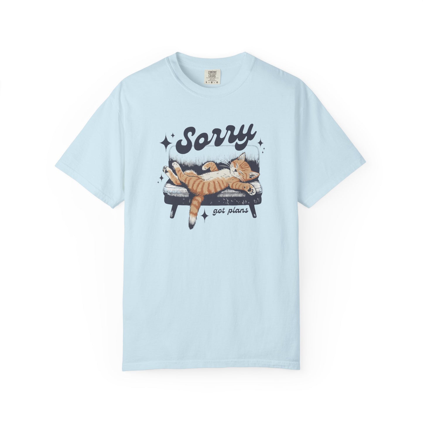 Sorry Got Plans Tired and Lazy Cat T-shirt | Funny Cat Tee