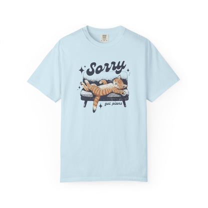 Sorry Got Plans Tired and Lazy Cat T-shirt | Funny Cat Tee