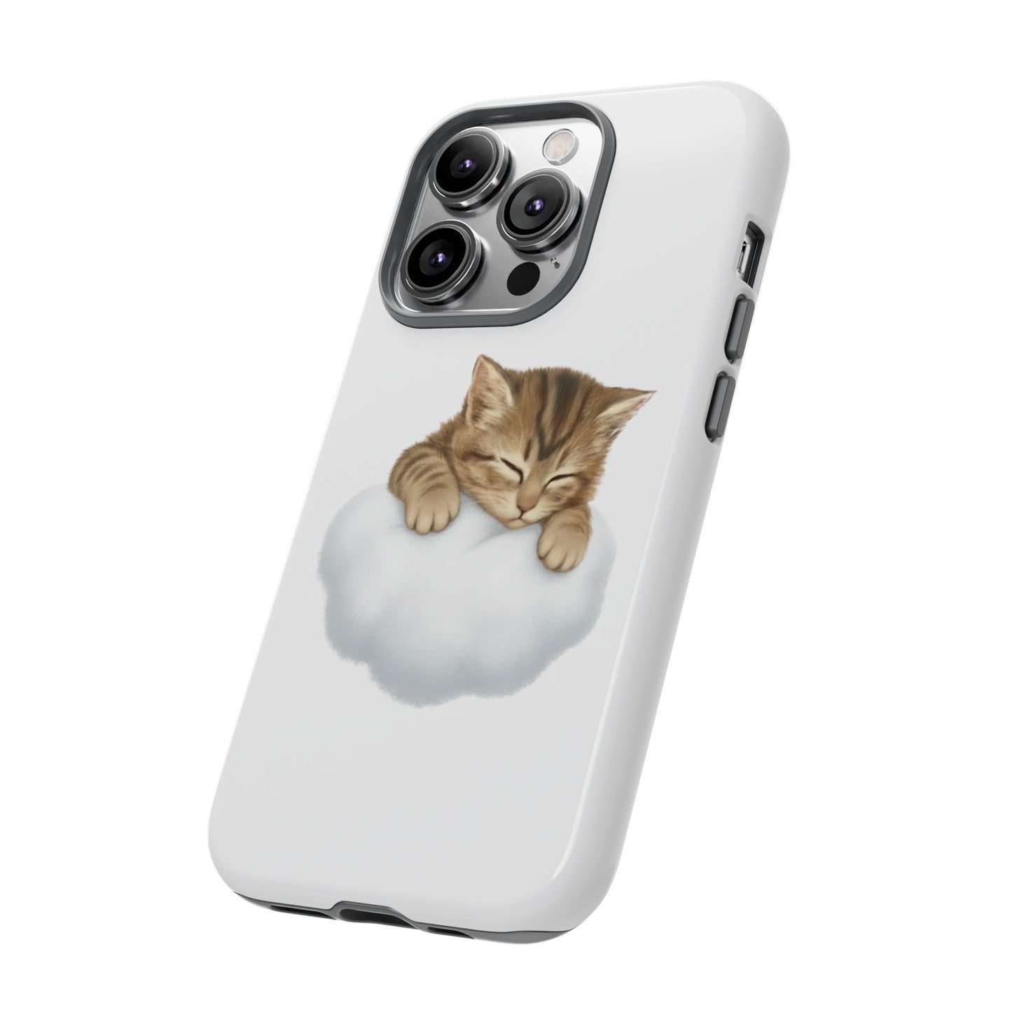 Kitten on Clouds Tough Phone Case | Shockproof Protective Phone Case