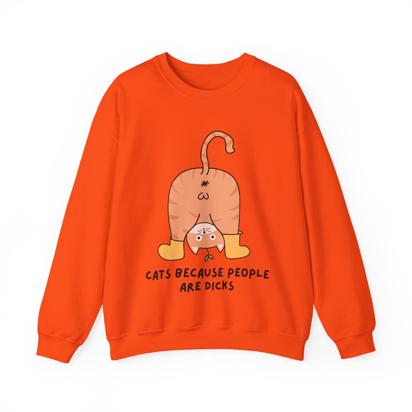 Cats Because People Are Dicks, Cat Mom, Cat Dad, Trendy Sweater, Cat Lovers, Quirky Gift, Fur Parents, Funny Fat Cat, College Sweatshirt