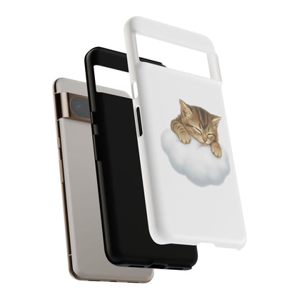 Kitten on Clouds Tough Phone Case | Shockproof Protective Phone Case