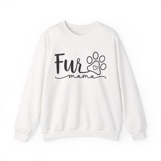 Fur Mama Pet Lover Sweatshirt, Animal Lover Sweatshirt, Cute Pet Parent Gift, Dog Mom Sweater, Dog Cat Lover Apparel, Warm Pet Mom Pullover