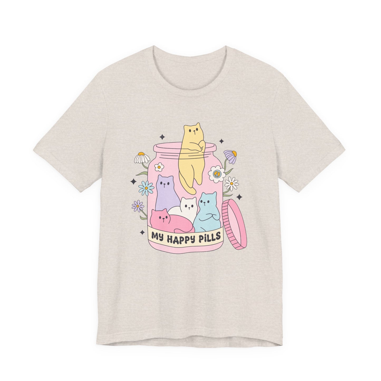 Mental Health Cats TShirt, My Happy Cat Pills, Cute Cat Lover Tee, Mental Health Awareness Shirt, Positive Vibes, Quirky, Self Care Clothing
