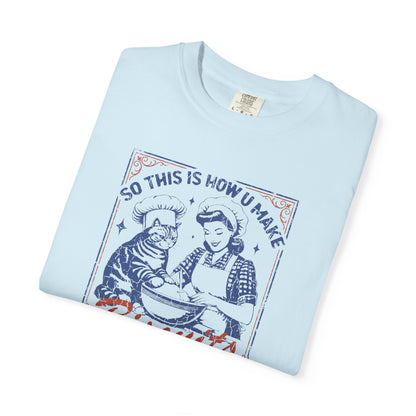 Retro Baking Cat Shirt | Vintage Kitchen Humor, Cat Kneading Tee