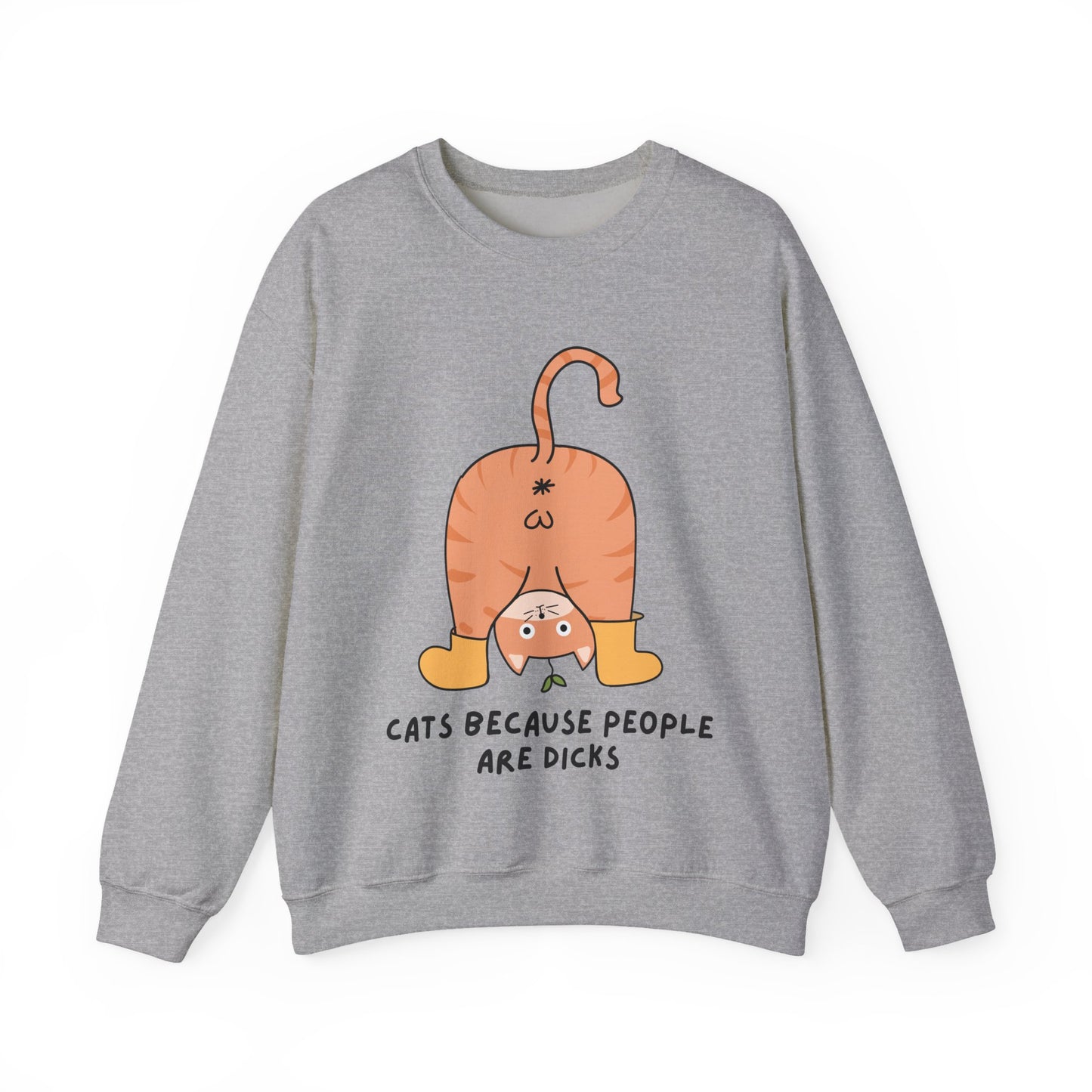 Cats Because People Are Dicks, Cat Mom, Cat Dad, Trendy Sweater, Cat Lovers, Quirky Gift, Fur Parents, Funny Fat Cat, College Sweatshirt