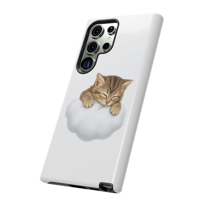 Kitten on Clouds Tough Phone Case | Shockproof Protective Phone Case