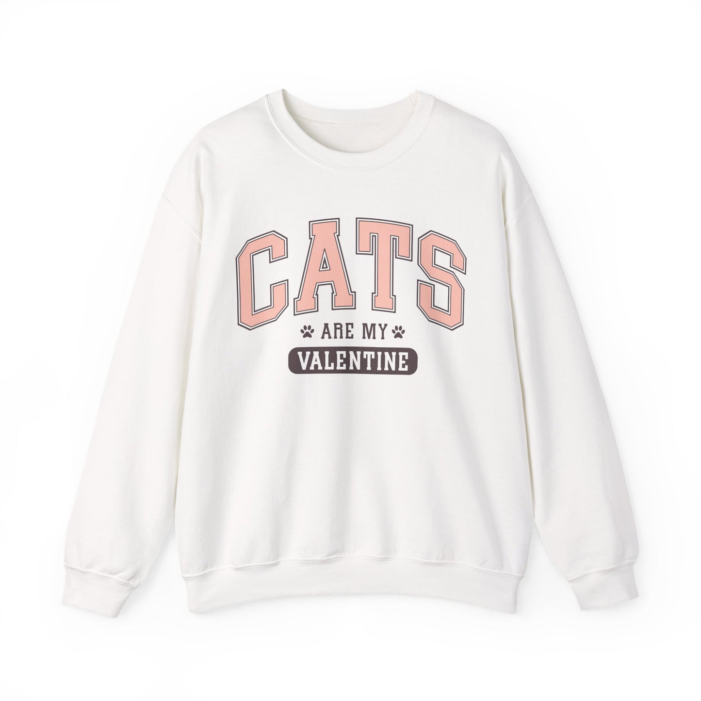 Cats Are My Valentine, Funny, Trendy Valentines, Hearts Day, Retro, Fur Parent, Introverts Gift, Oversized, Lounge Wear, Homebody Sweatshirt
