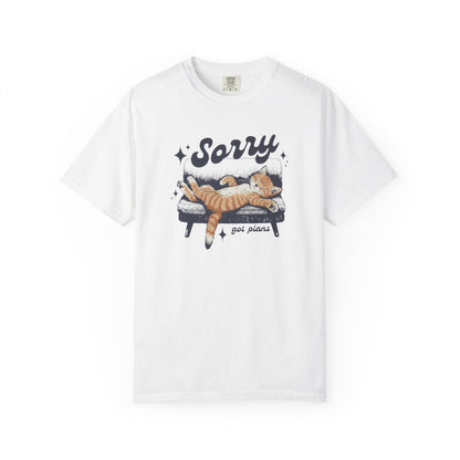 Sorry Got Plans Tired and Lazy Cat T-shirt | Funny Cat Tee