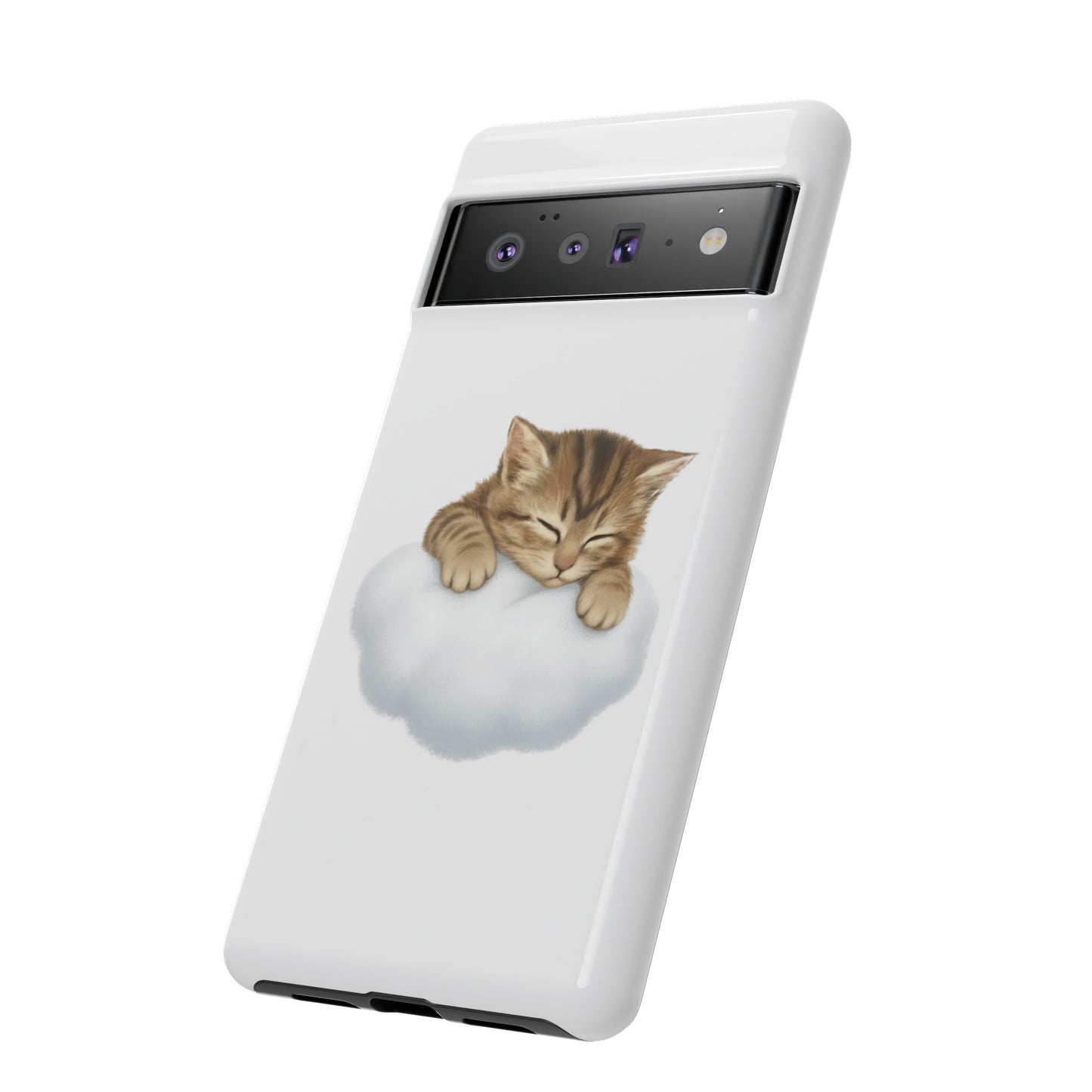 Kitten on Clouds Tough Phone Case | Shockproof Protective Phone Case