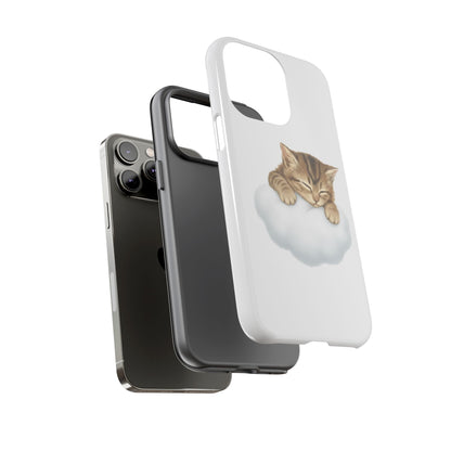Kitten on Clouds Tough Phone Case | Shockproof Protective Phone Case