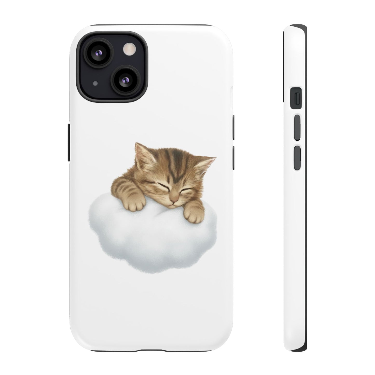 Kitten on Clouds Tough Phone Case | Shockproof Protective Phone Case