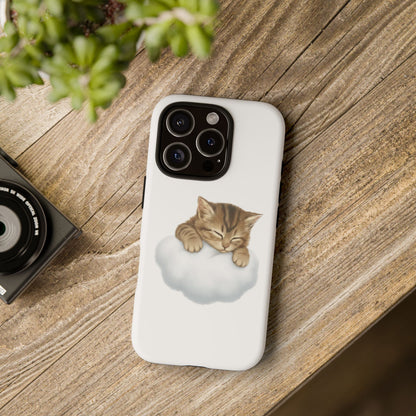 Kitten on Clouds Tough Phone Case | Shockproof Protective Phone Case