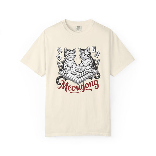 Mahjong Cat Shirt, Meowjong Tee, Funny Cat Lover Gift, Mahjong Player
