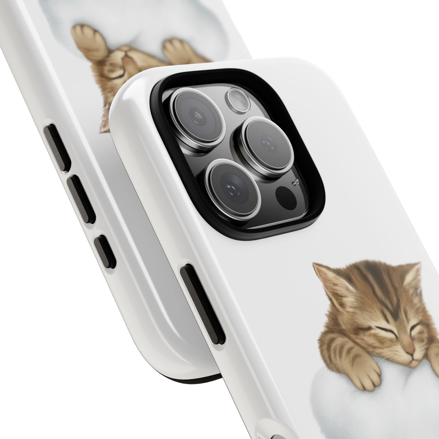 Kitten on Clouds Tough Phone Case | Shockproof Protective Phone Case