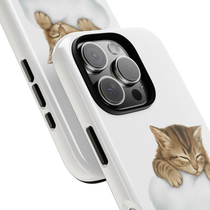 Kitten on Clouds Tough Phone Case | Shockproof Protective Phone Case