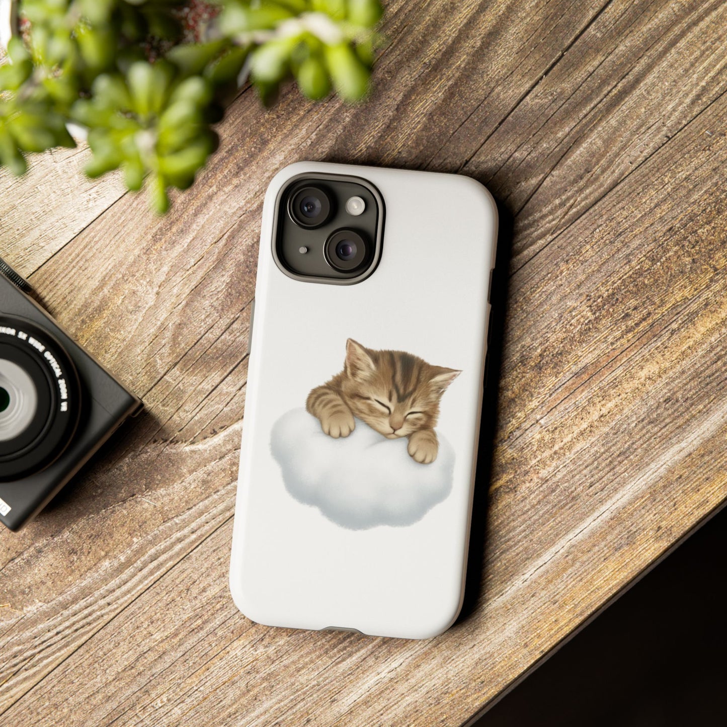 Kitten on Clouds Tough Phone Case | Shockproof Protective Phone Case