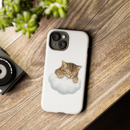 Kitten on Clouds Tough Phone Case | Shockproof Protective Phone Case