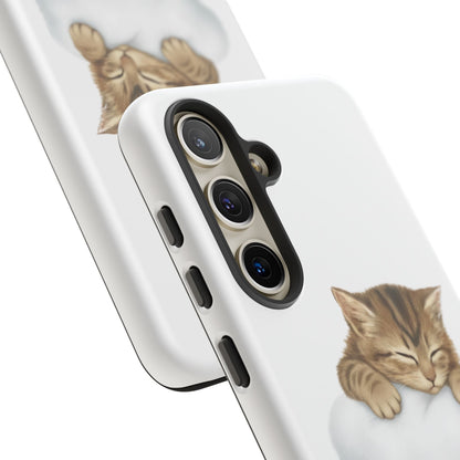 Kitten on Clouds Tough Phone Case | Shockproof Protective Phone Case
