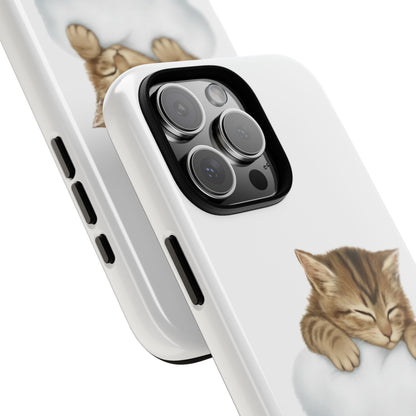 Kitten on Clouds Tough Phone Case | Shockproof Protective Phone Case