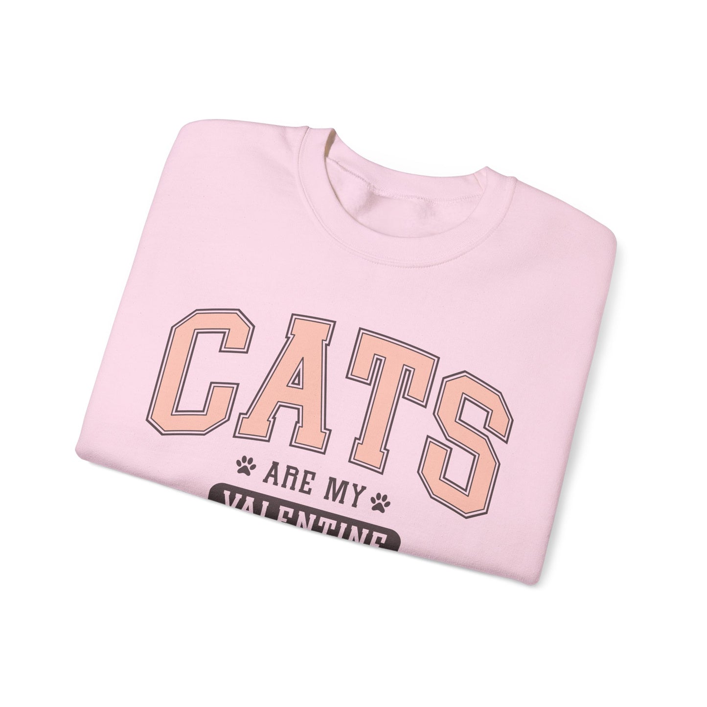 Cats Are My Valentine, Funny, Trendy Valentines, Hearts Day, Retro, Fur Parent, Introverts Gift, Oversized, Lounge Wear, Homebody Sweatshirt
