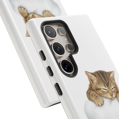 Kitten on Clouds Tough Phone Case | Shockproof Protective Phone Case
