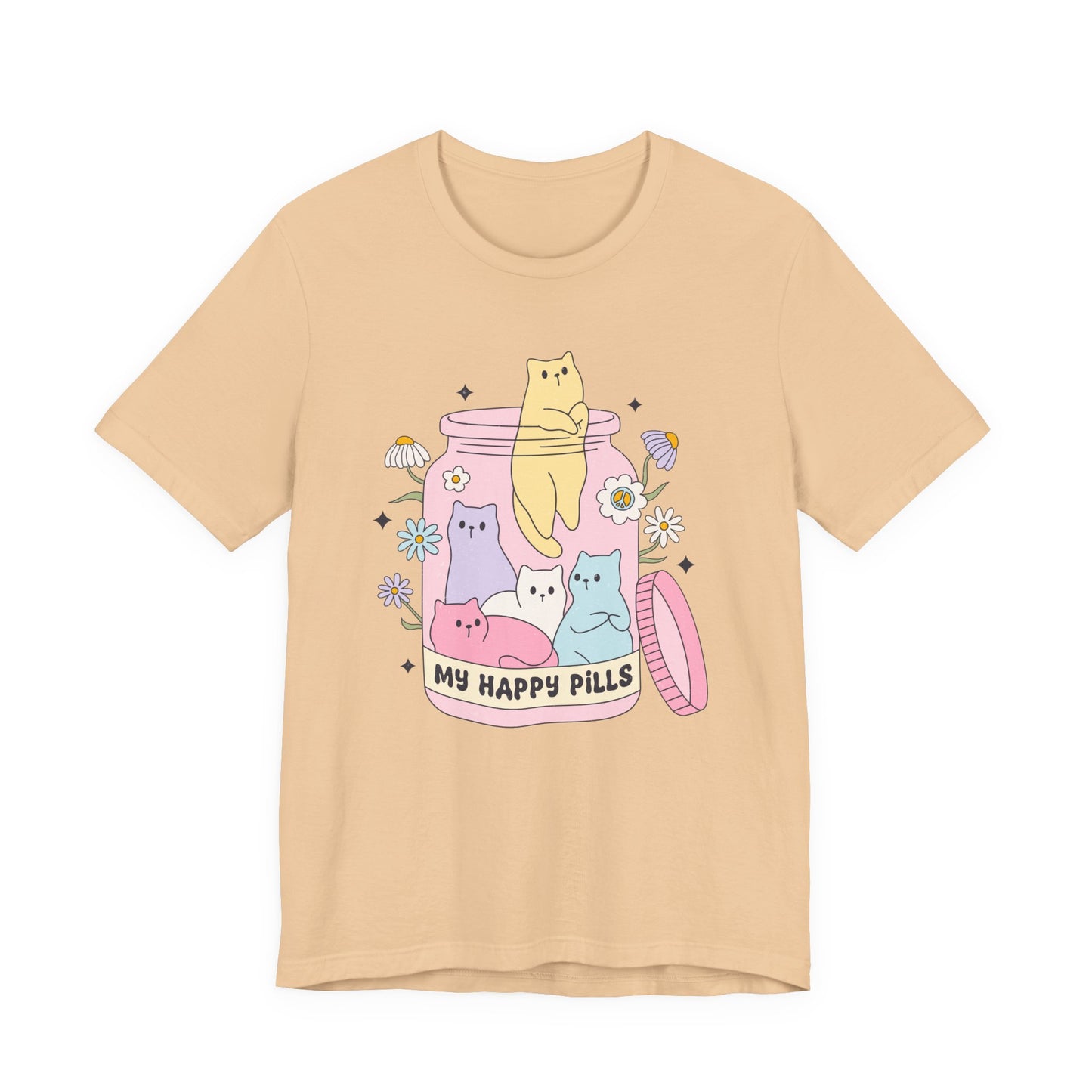 Mental Health Cats TShirt, My Happy Cat Pills, Cute Cat Lover Tee, Mental Health Awareness Shirt, Positive Vibes, Quirky, Self Care Clothing