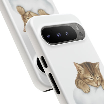 Kitten on Clouds Tough Phone Case | Shockproof Protective Phone Case