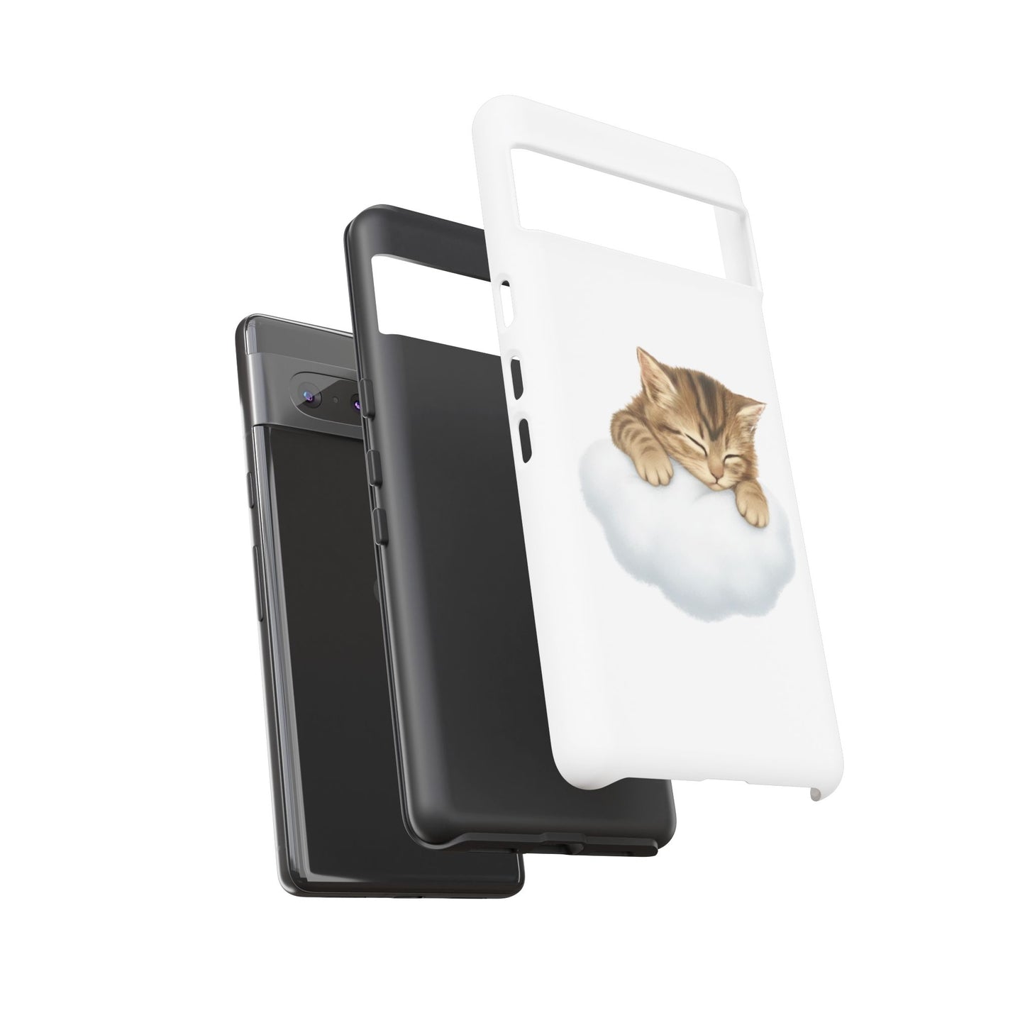 Kitten on Clouds Tough Phone Case | Shockproof Protective Phone Case