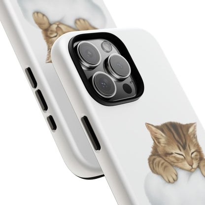 Kitten on Clouds Tough Phone Case | Shockproof Protective Phone Case