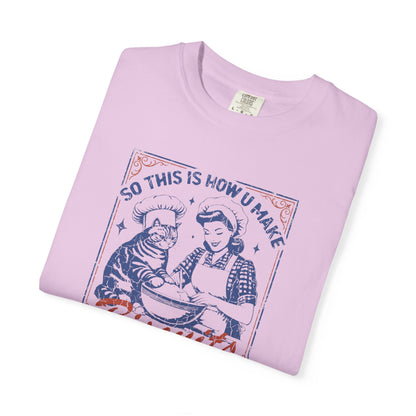 Retro Baking Cat Shirt | Vintage Kitchen Humor, Cat Kneading Tee