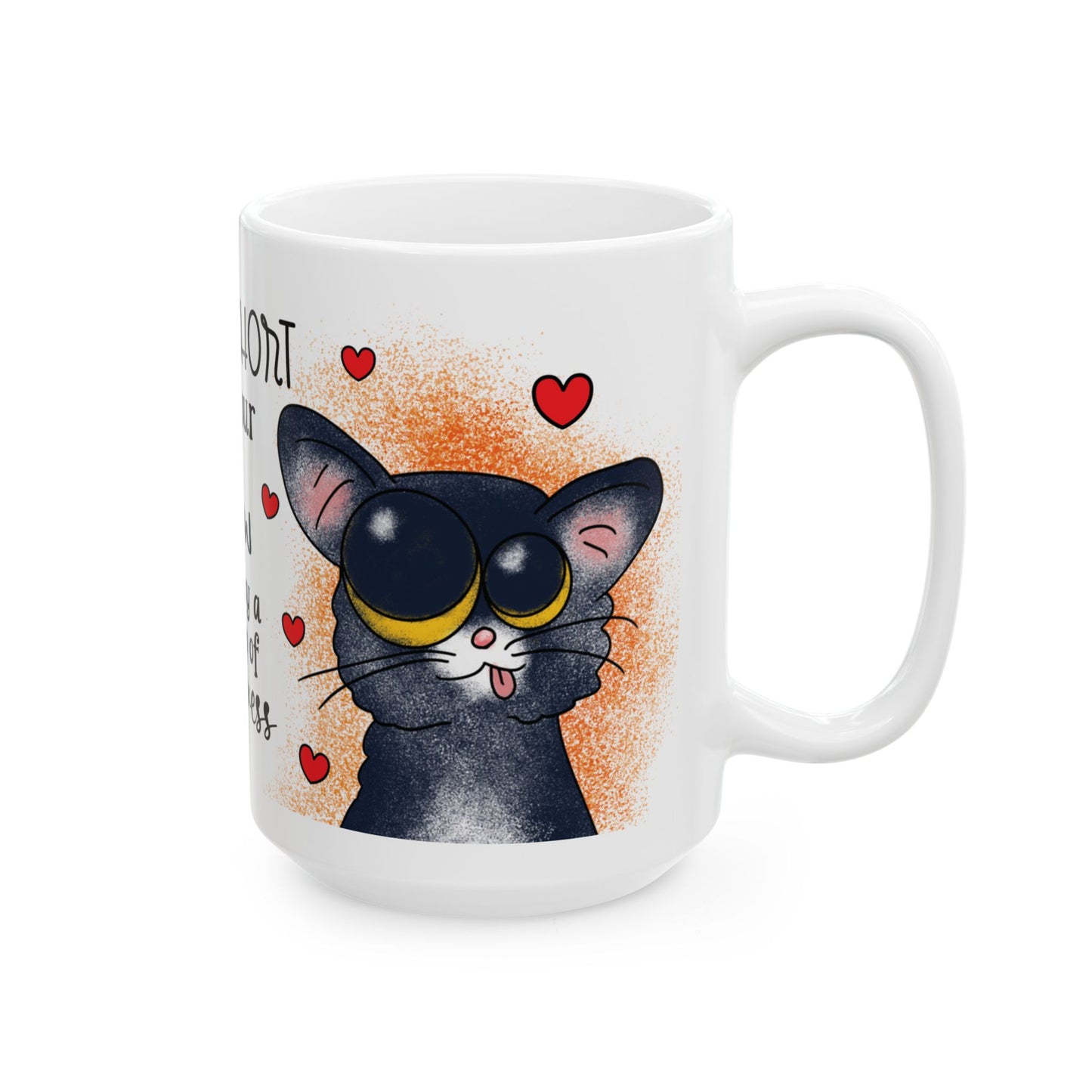 Hug Your Meow Ceramic Mug, Cat Lovers Gift, Coffee Cup, Funny Tea Cup, Pet Owner Present, Colleagues and Friends Gift, Cat Dad, Mom
