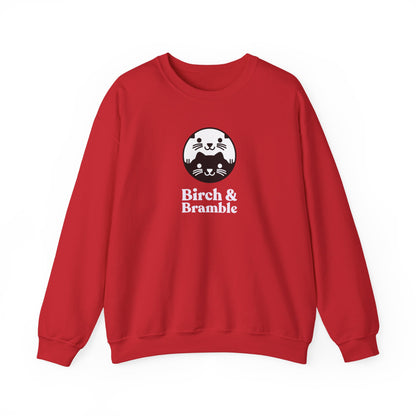Black & White Cat Logo Sweatshirt — Birch & Bramble Cozy Crewneck