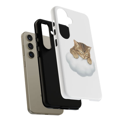 Kitten on Clouds Tough Phone Case | Shockproof Protective Phone Case