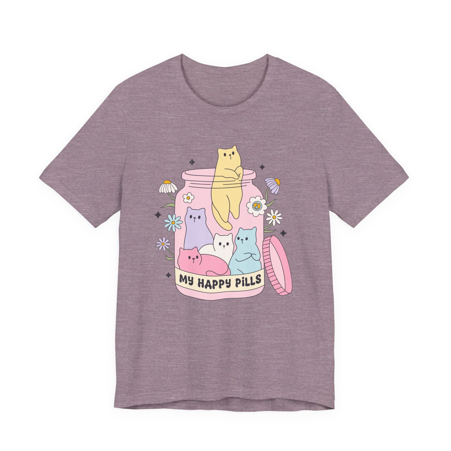 Mental Health Cats TShirt, My Happy Cat Pills, Cute Cat Lover Tee, Mental Health Awareness Shirt, Positive Vibes, Quirky, Self Care Clothing