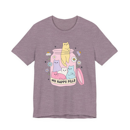 Mental Health Cats TShirt, My Happy Cat Pills, Cute Cat Lover Tee, Mental Health Awareness Shirt, Positive Vibes, Quirky, Self Care Clothing