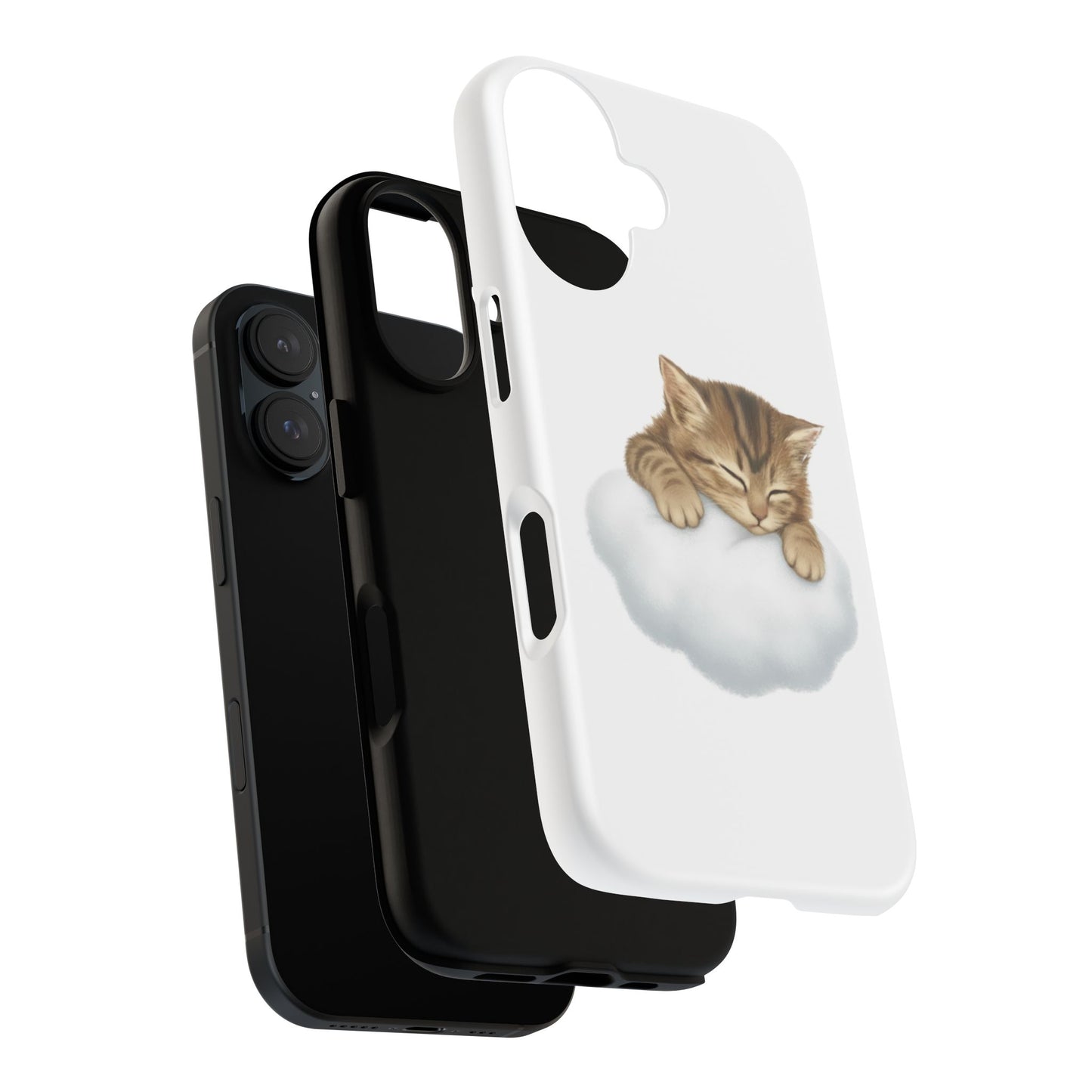 Kitten on Clouds Tough Phone Case | Shockproof Protective Phone Case