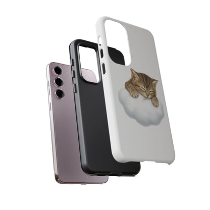 Kitten on Clouds Tough Phone Case | Shockproof Protective Phone Case