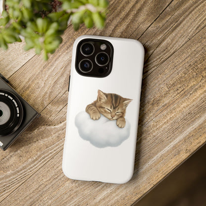 Kitten on Clouds Tough Phone Case | Shockproof Protective Phone Case