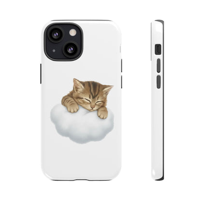 Kitten on Clouds Tough Phone Case | Shockproof Protective Phone Case