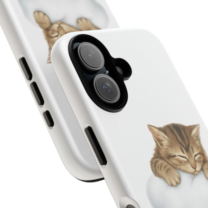 Kitten on Clouds Tough Phone Case | Shockproof Protective Phone Case