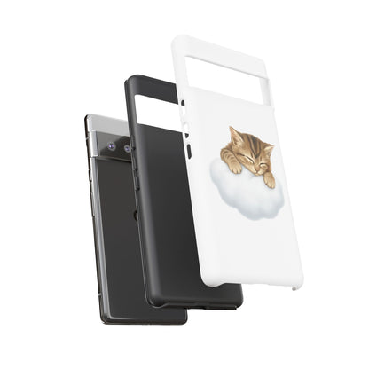 Kitten on Clouds Tough Phone Case | Shockproof Protective Phone Case