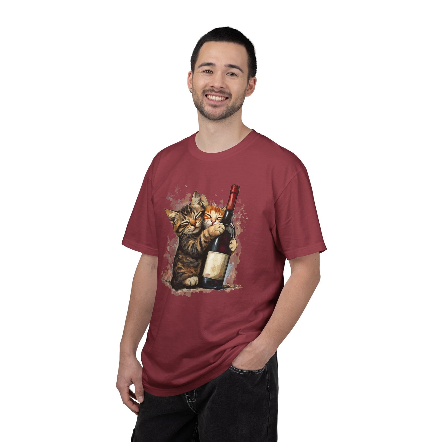 Funny Cats and Wine Unisex T-shirt, Animal Lover Gift, Fur Parents, Cat and Wine Lovers, Funny Cat Shirt, Cat Owner Tee, Wine and Cat Shirt,