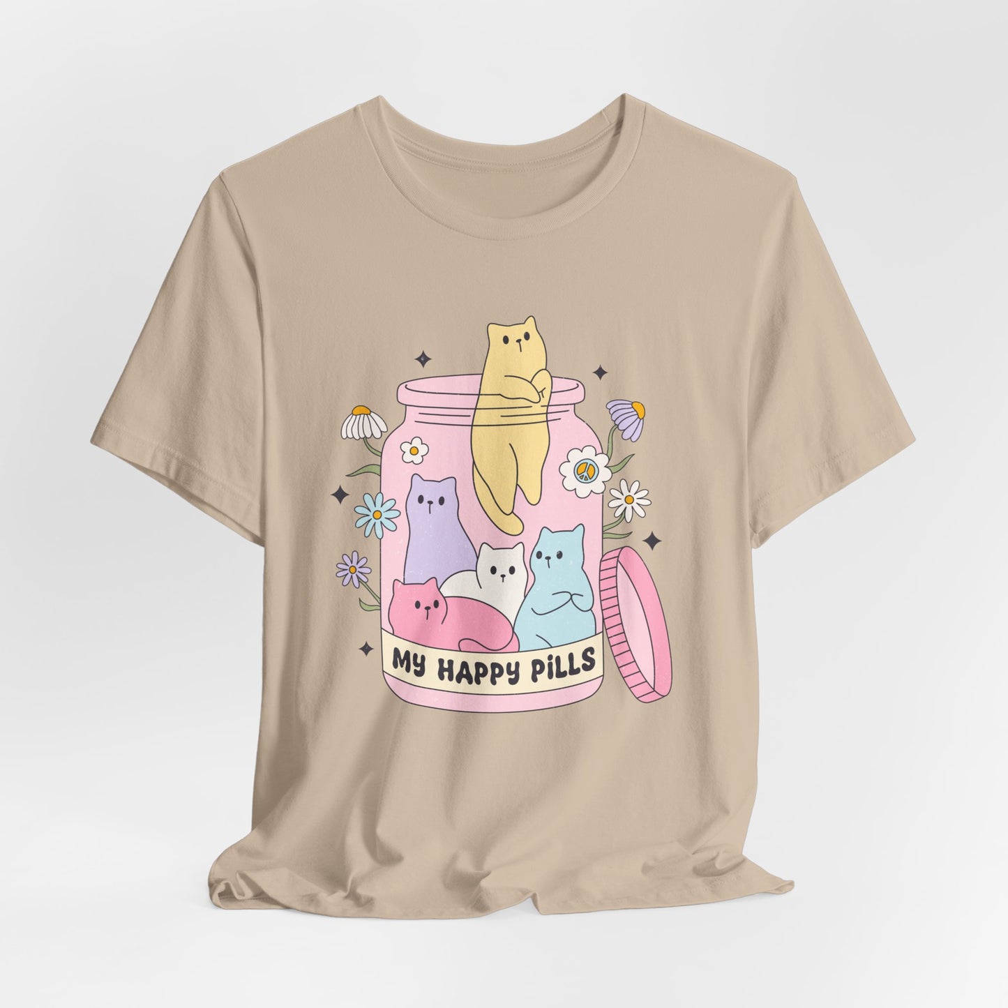 Mental Health Cats TShirt, My Happy Cat Pills, Cute Cat Lover Tee, Mental Health Awareness Shirt, Positive Vibes, Quirky, Self Care Clothing