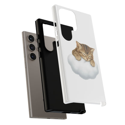 Kitten on Clouds Tough Phone Case | Shockproof Protective Phone Case