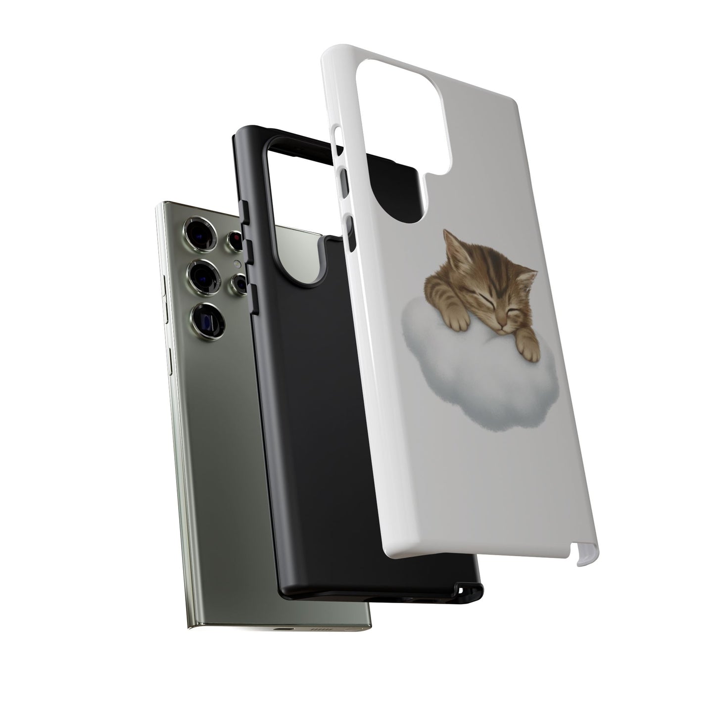 Kitten on Clouds Tough Phone Case | Shockproof Protective Phone Case