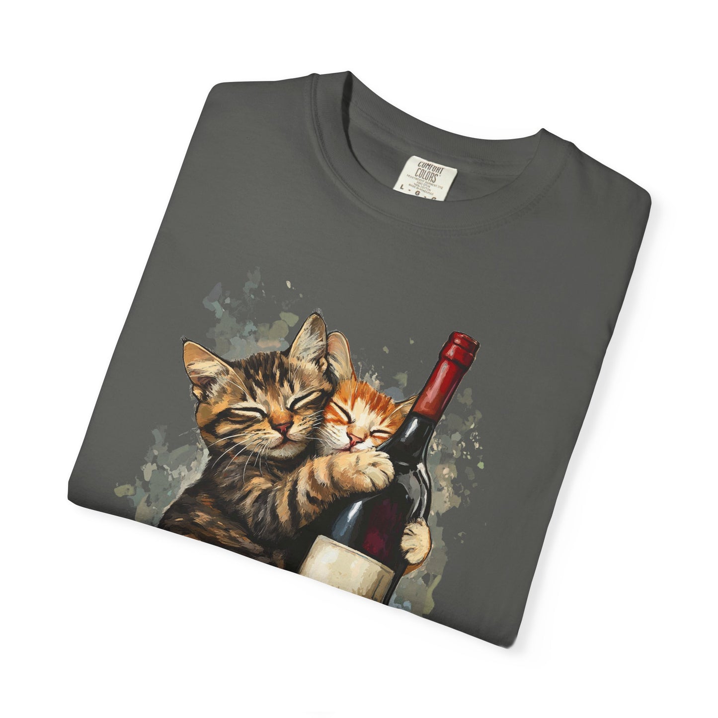 Funny Cats and Wine Unisex T-shirt, Animal Lover Gift, Fur Parents, Cat and Wine Lovers, Funny Cat Shirt, Cat Owner Tee, Wine and Cat Shirt,