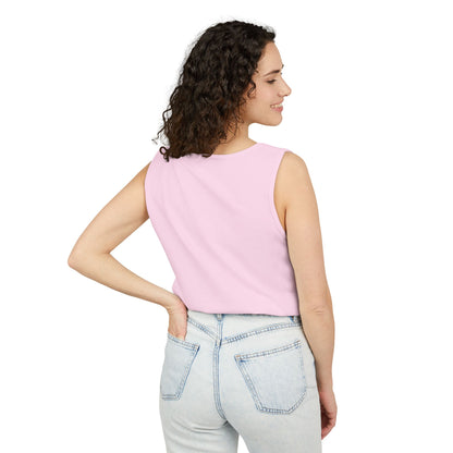 Meowentines Day Floral Cat Silhouette Valentine Tank Top | Pink Flower Kitty