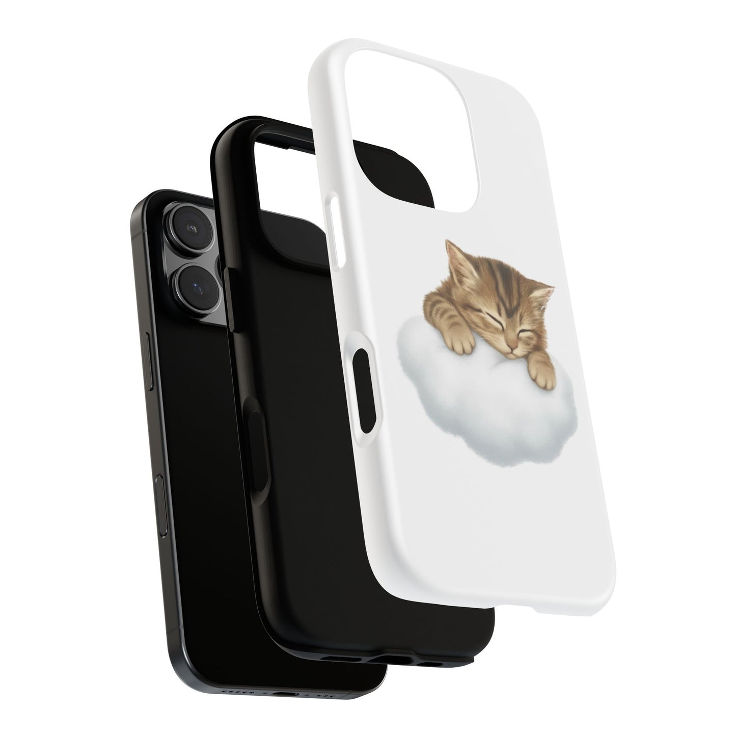 Kitten on Clouds Tough Phone Case | Shockproof Protective Phone Case